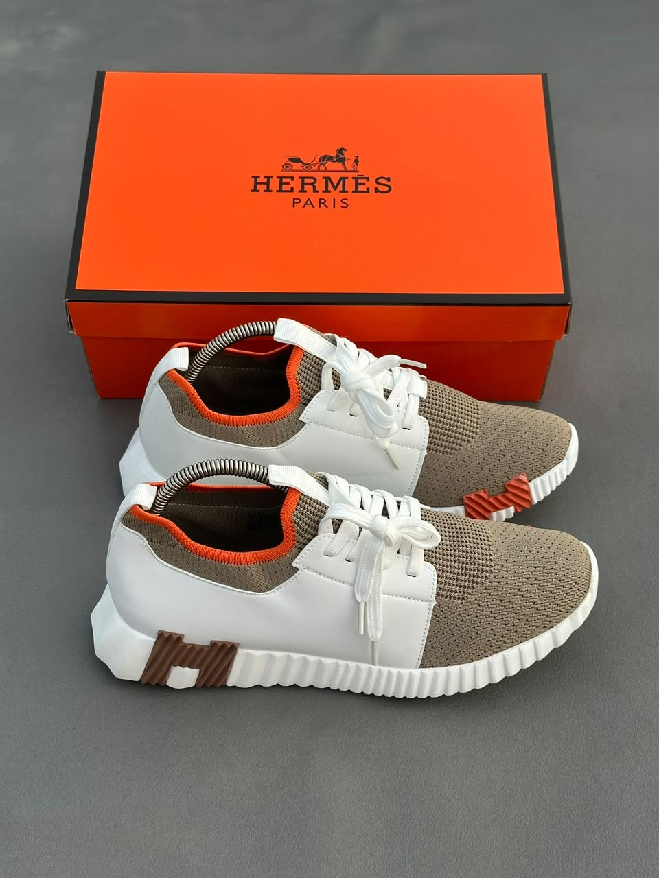 Baskets Hermès à enfiler Depart Blanc