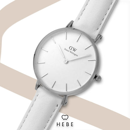 Montre analogique Daniel Wellington Bracelet Blanc Fond Blanc