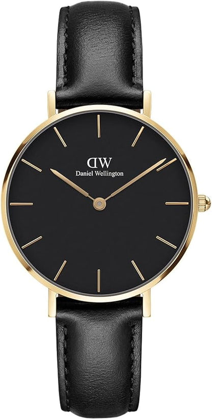 Montre analogique Daniel Wellington Bracelet Noir Fond Noir