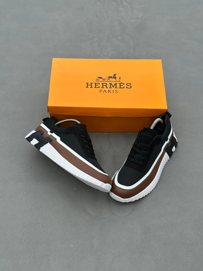 Baskets Hermès Bouncing Noir Marron
