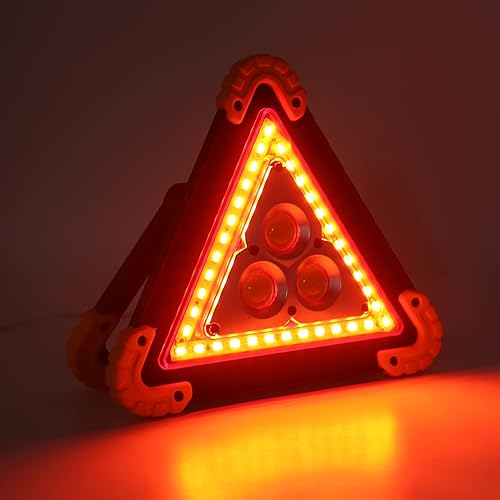 Feu de Pré-signalisation Triangulaire LED pour voiture, Feux de signalisation d'urgence