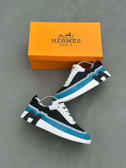 Baskets Hermès Bouncing Bleu Noir