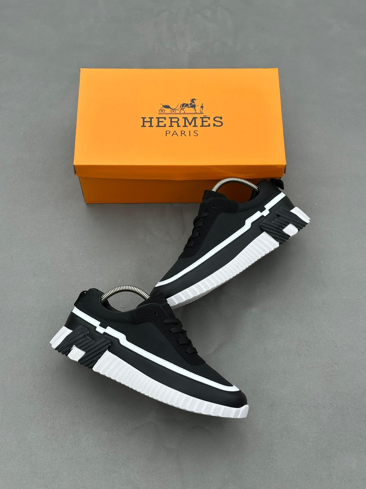 Baskets Hermès Bouncing Blanc Noir