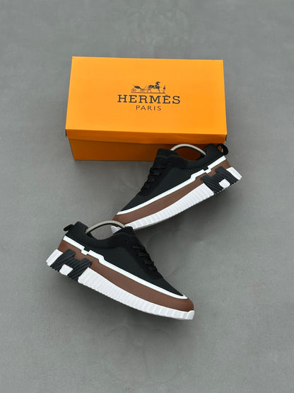 Baskets Hermès Bouncing Noir Marron