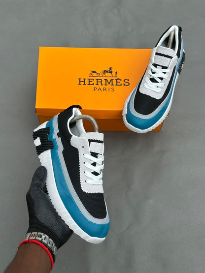 Baskets Hermès Bouncing Bleu Noir