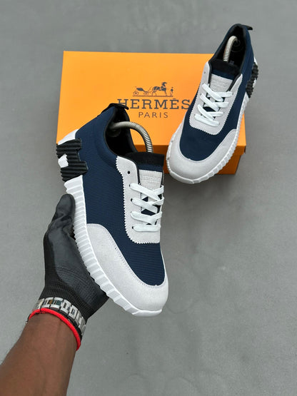 Baskets Hermès à enfiler Depart Bleu Gris