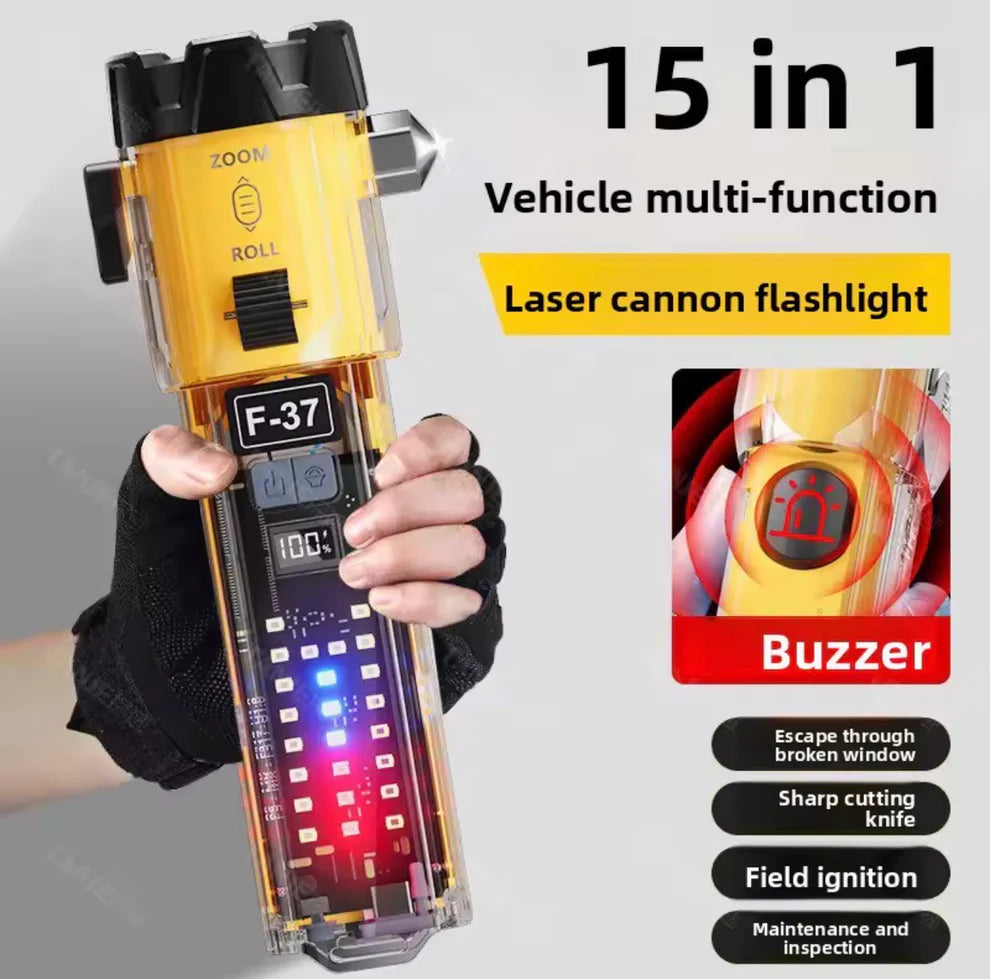 Lampe Torche de Sécurité d'urgence Multifonctions