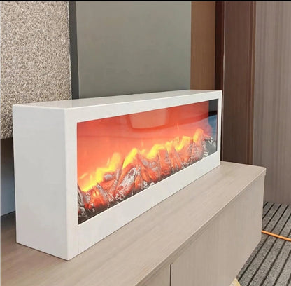 Cheminée électrique moderne 1 mètre blanche murale de haute qualité avec télécommande facile à insérer pour une utilisation en intérieur pour la maison, Hôtel, Restaurant